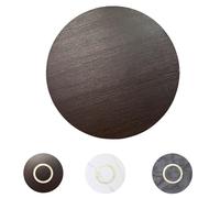 Lazy Susan Plateau tournant à 360° en bois de 61 cm pour table de salle à manger, centre de table en noyer noir pour réunions de famille, plateau de service rond de 50,8 cm, décoration de cuisine et