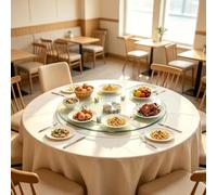 Lazy Susan Plateau Tournant En Verre Plateau Rotatif Pour Table À Manger | Plateau De Service Rotatif Silencieux Assiette De Service Rotative Rond Facile À Partager Les Aliments(80cm/31in)