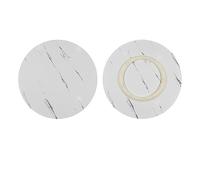 Lazy Susan Plateau tournant pour table de salle à manger, plateau de service rotatif avec roulements silencieux, centre de table en bois de marbre blanc de 50,8 cm, idéal pour le divertissement et la
