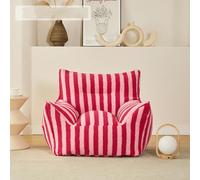 LazySof Pouf Classique Housse de Chaise en Forme de Housse de Pouf Housse de Pouf en Poils de Nounours (sans Haricots) Pouf en Housse de canapé Paresseux,Rose