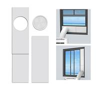 LBG Products Kit de plaques d'étanchéité de fenêtre pour unités de climatisation portables, kit d'aération en plastique pour fenêtres et portes coulissantes, panneaux de longueur réglable pour tuyau