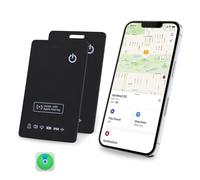 LBPRT Airtag Lot de 2 cartes de suivi fines 1,6 mm Certifié Apple MFi Compatible avec Apple Find My (iOS uniquement, Android non pris en charge), localisateur d'articles pour bagages, valises, sacs