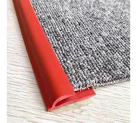 LBROTY Bande de transition de sol flexible de la moquette au carrelage, autocollante, 3,3 cm de large, découpable, convient pour la maison, les endroits bondés (1 m, rouge)