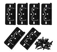 LC LICTOP Lot de 6 charnières de porte papillon noires à mortaise de 7,6 cm