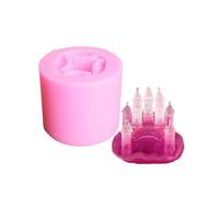 LC Moule en silicone en forme de château de princesse pour décoration de gâteau, bonbons, chocolat, résine