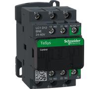Contacteur Schneider Electric LC1D 3 pôles, +1F+1C, 5,5 kW, 12 A, 400 V CA3, bobine 24-60 V CA/CC LC1D12BNE
