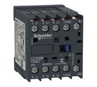 Contacteur Schneider Electric 3 pôles, +1S, 4 kW, 9 A, 400 V CA3, bobine 48 V CA LC1K09105E7