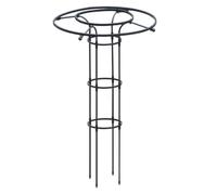 Lcarege Obélisque de jardin, treillis empilable de 119,4 cm avec motif parapluie, treillis de fleurs en métal pour plantes en pot, vignes, roses et légumes en pot