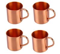 Lckiioy Lot de 4 tasses droites à cocktail en cuivre pur