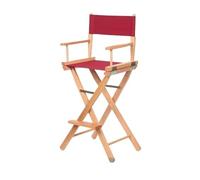 LCKKJHG Chaise de Realisateur Pliante Chaise De Réalisateur Polyvalente en Bois Massif, Tabouret Haut Pliable Toile, Bureau, Maquillage, Siège Portable Et Confortable(Color04)