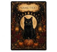 LCMAIT Plaid Halloween Personnalisé avec Nom Douce Flanelle Décor75*100cm | Flanelle douce,impression vive,bords soignés,nom personnalisé,Couvertures Et Jetés D'Halloween