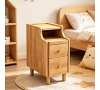 LCNDKF Coffre de rangement fin en bois dur sélectionné avec étagères