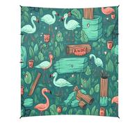 Lcute Doodle Flamants Roses Tente de Plage Abri Solaire pour Camping,Installation Facile,Portable avec Sacs de Sable pour Pêche Pique-Nique Plein Air