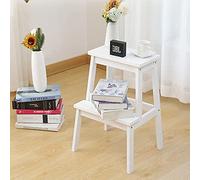 LCUVIMPEX Repose-Pieds Portables, Tabouret Pliant en Bois à 2 marches, Charge de 150kg, for intérieur et extérieur, Support Fleurs