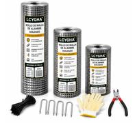LCYGHA Grillage Jardin Galvanisé Anti Rongeur Mailles Fines 50 cm x 13.5 m | Maille fine de 6 mm adaptée aux jardins, potagers et zones nécessitant une protection contre les rongeurs.