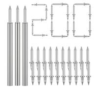 LDBKLGHJ 200 pcs Clou sans Soudure à Double tête Clous à Double tête Clou pour plinthes sans Traces Invisible avec 2 Un Outil de Douille spécifique au Clou