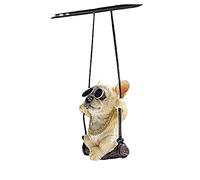 LDBKLGHJ Pendentif de Miroir de Voiture Drôle Bouledogue Français - Décoration de Rétroviseur, Ornements Mignons pour Portes de Voiture