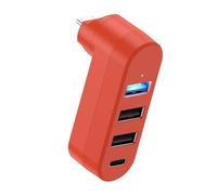 Ldbuejiaja Adaptateur de voyage portable USB C, rotation à 180 degrés, extension d'alimentation de données de type C, s'adapte dans un espace restreint sur n'importe quel appareil pour ordinateur