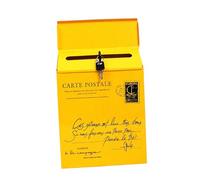 Ldbuejiaja Boîte aux lettres décorative en fer avec serrure de sécurité, design résistant aux intempéries, parfaite pour les maisons, les entreprises, les lettres et les colis, boîte aux lettres
