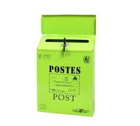Ldbuejiaja Boîte aux lettres décorative en fer avec serrure de sécurité, design résistant aux intempéries, parfaite pour les maisons, les entreprises, les lettres et les colis, boîte aux lettres