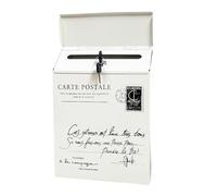 Ldbuejiaja Boîte aux lettres décorative en fer avec serrure de sécurité, design résistant aux intempéries, parfaite pour les maisons, les entreprises, les lettres et les colis, boîte aux lettres