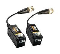 Ldbuejiaja Émetteur balun vidéo fiable de 8 MP pour format CVBS avec une portée de transmission allant jusqu'à 400 m, répartiteur balun CCTV