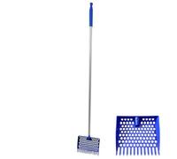 Ldbuejiaja Pelle à fumier de poulet avec pelle amovible et ergonomique en aluminium pour poulailler, nettoyage de râteaux à volaille multi-usages et outil agricole léger et lourd