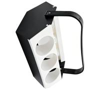Ldbuejiaja Porte-bouteilles à 6 trous avec zone de stockage de glace, support en plastique portable pour boissons et boissons, chariot à bière stable