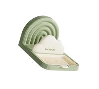 Ldbuejiaja Support de couvercle de casserole en plastique avec ventouse et arc-en-ciel, organisateur de rangement esthétique et peu encombrant pour accès aux ustensiles de cuisine, support de