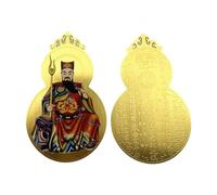 LDDIFHWW 2 Pièces Carte Amulette Gourdée en Laiton Carte Bouddhiste de Porte- Exorcisme Portable Prière Imprimée Adaptée à Cadeaux Décoration I, Multicolore