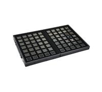 LDDIFHWW Plateau de Présentation pour Pierres Précieuses et Diamants, Plateau de Rangement en Bois à Plusieurs Compartiments, Vitrine, Plat de Rangement pour C, Grille Noire 70