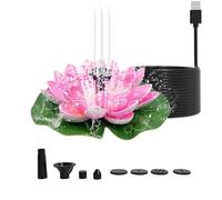 Ldduopp Fontaine Solaire pour Oiseaux,Décoration Extérieure Fleur | Fontaine Solaire d'Extérieur pour Bassin à Oiseaux | pour Bassin Piscine Patio Jardin Bac à Poisson Fête Anniversaire