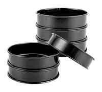 LDHHYH 6 Pièces Moule Pancake Rond 10 cm, Moules à Muffins Antiadhésifs en Acier, Anneaux de Cuisson Réutilisables pour Crumpets, Œufs, Mini Crêpes et Brunch