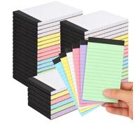 LDHHYH 72 PCS Small Note Pads 3x5-45 Sheets, 80 GSM Paper, Colored | Mini bloc-notes de poche pour écrire, bloc-notes ligné facile à déchirer pour l'école, le bureau, les réunions