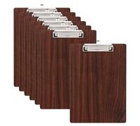 LDHHYH Lot de 7 A4 Porte Blocs en Bois, 4 mm d'épaisseur Planchettes à Pince Porte, Clipboard Planchettes à Pince Avec Clip et Trou de Suspension, Porte-Blocs Format A4 pour Bureau, Salle de Classe, R