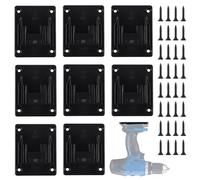 LDHHYH Lot de 8 Support Batterie Makita Compatible 18V et 14,4V, Porte-batterie Mural Noir avec Vis pour Rangement Outil, Atelier Garage, Établi, Étagère et Véhicule de Service
