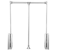 LDIW Barre de Penderie Rabattable, Penderie Basculante pour Armoire, Tringle Relevable, Barre de Penderie Escamotable, Largeur Réglable,Argent,890~1200mm
