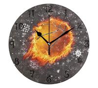 LDIYEU Art Roi Basket-Ball Pendule Murale Décoratif Moderne Horloge de Mur Circulaire Silencieuse horloges pour Enfant Garçons Le Bureau à Domicile Salon Cuisine Chambre école Décor