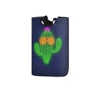 LDIYEU Cactus Cactus Feu Vert Grand Panier à Linge Pliage Étanche Rangement Corbeille à Linge avec Poignées pour Maison Buanderie