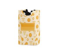 LDIYEU Filet De Basket Grand Panier à Linge Pliage Étanche Rangement Corbeille à Linge avec Poignées pour Maison Buanderie