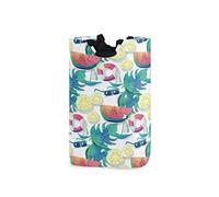 LDIYEU Fruit Pastèque Été Citron Grand Panier à Linge Pliage Étanche Rangement Corbeille à Linge avec Poignées pour Maison Buanderie
