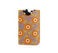 LDIYEU Motif Orange Fruit Frais Plante Grand Panier à Linge Pliage Étanche Rangement Corbeille à Linge avec Poignées pour Maison Buanderie