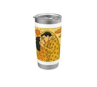 Le baiser de Gustav Klimt Pixel Gobelet isotherme en acier inoxydable double paroi