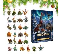 Le Calendrier de Noël Compte à Rebours dinosaure acrylique 2D, pendentif, | Ornement compte à rebours Noël 24 jours Pour Fêtes Saisonnières Halloween Thanksgiving Pâques Ados Adu B