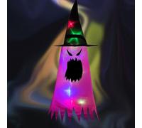Le Chapeau Lumineux De Lumières Ledd De Vacances D'halloween Peut Être Porté Sur La Tête Ou Comme Chapeau De Sorcière En Pendentif, Décoration De Mariage D'hôtel De Jardin