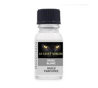 Le Chat Sorcier - Parfum d'Ambiance - Huile Parfumée - Musc Blanc (10ml avec compte-gouttes)