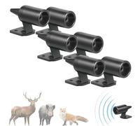 Le coffre de rêves 6 pièces répulsif à ultrasons sifflet d'avertissement pour animaux tels que sangliers, cerfs, renards, lapins, noir, plastique, 110 dB, pour voitures et motos