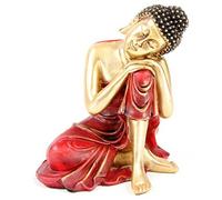 Le coin cadeaux Figurine Bouddha Thai Effet Or Tête sur Genou
