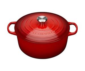LE CREUSET - 21177340602430 Signature Cocotte Rond Fonte Cerise 34 cm Cuisine Maison Casseroles plats et poles Cocottes et plats de