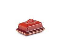 LE CREUSET Beurrier en Céramique, 900 g, 17 x 12.5 x 9 cm, Cerise